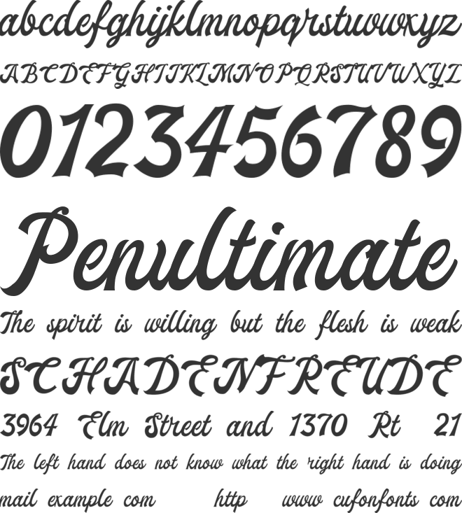 Ekshada font preview