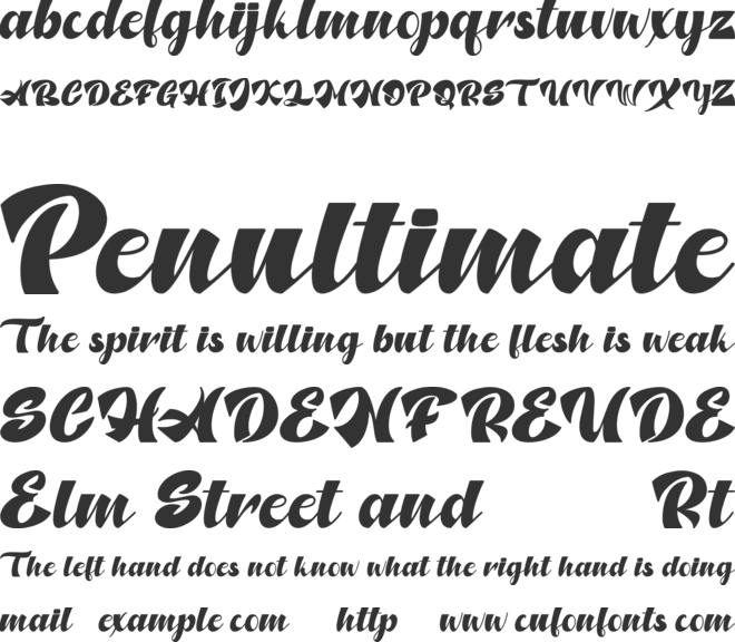 North Blue font preview