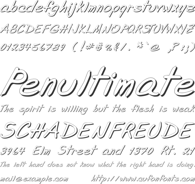 Shade of Adelyne font preview