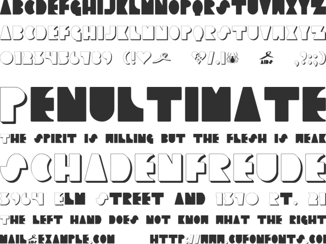 CLIMAXED font preview