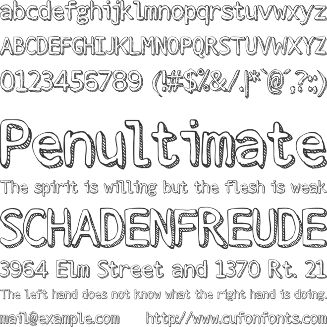 Stroke Dimension font preview