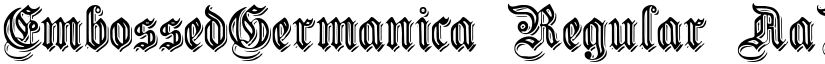 EmbossedGermanica font download