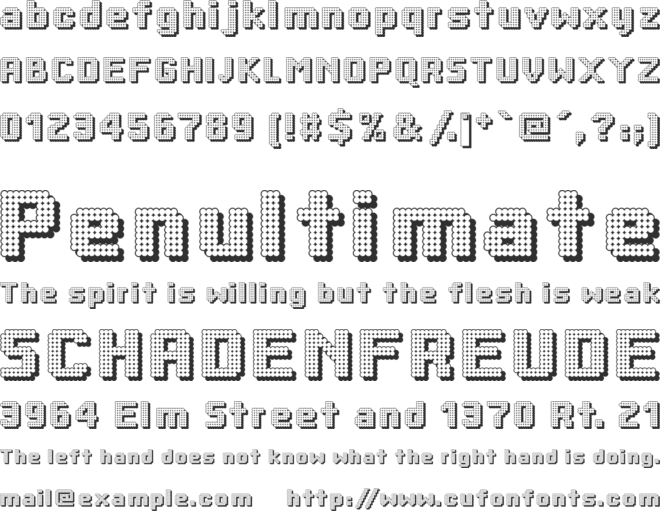 DottyShadow font preview