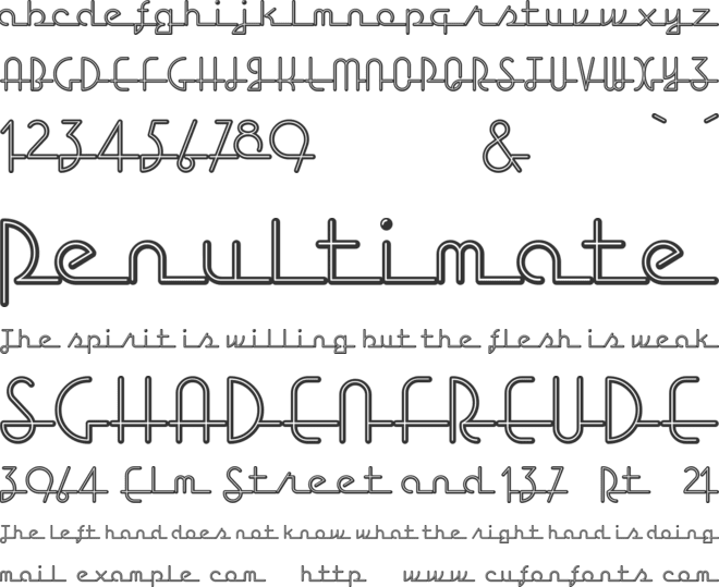 LostWages font preview