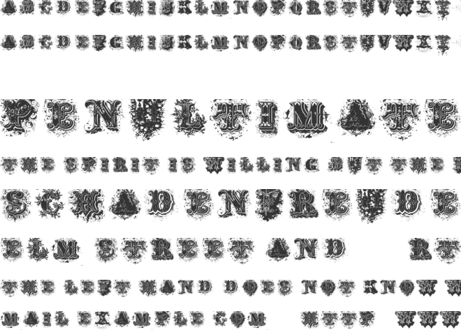 Dirty Ames font preview