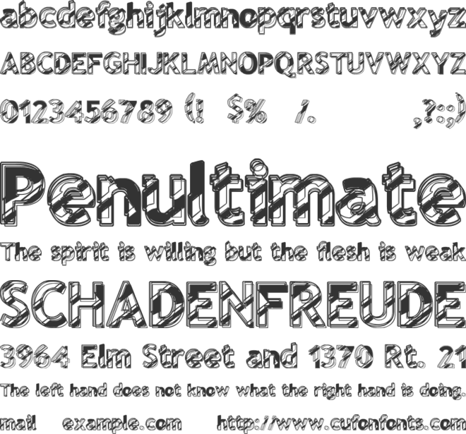 reflet électrik font preview