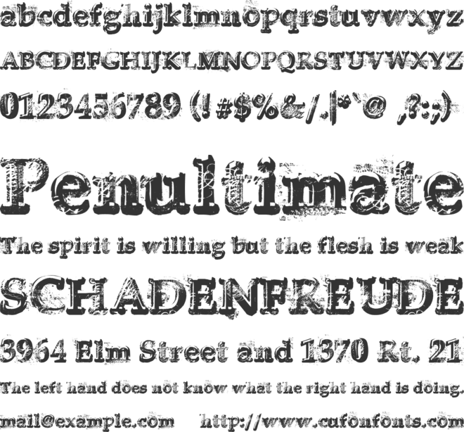 Yukon Gold font preview