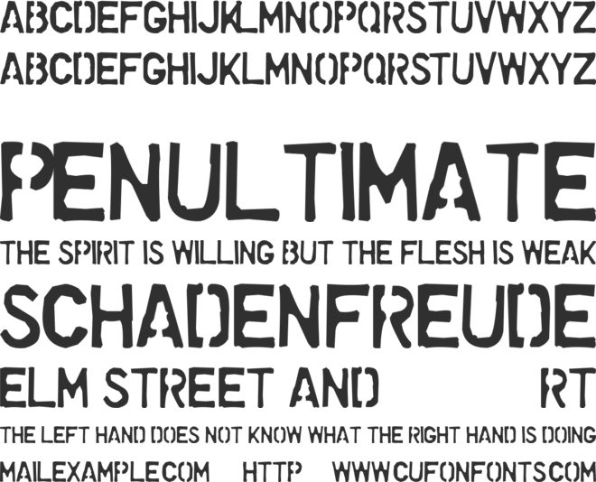 Dollar Store Stencil font preview