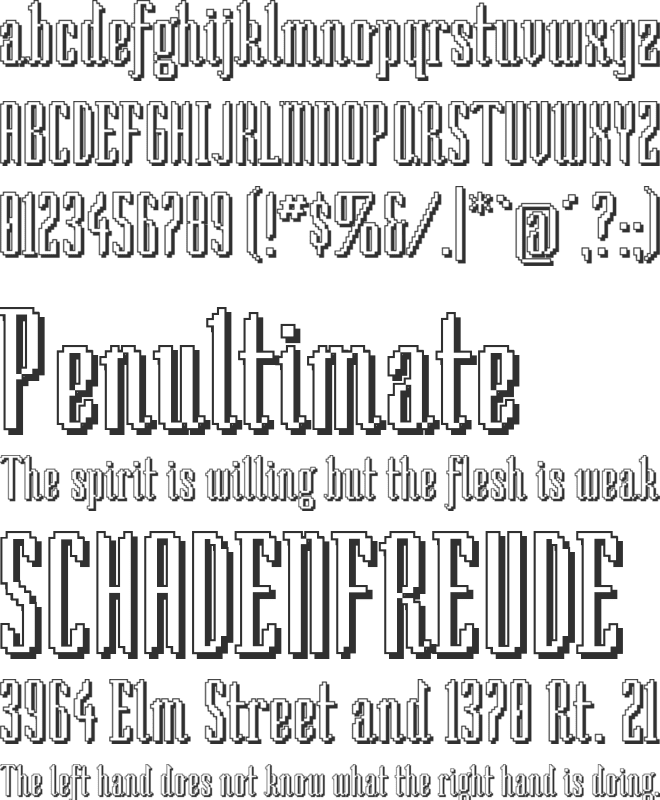 So Shady font preview