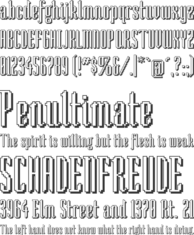 So Shady font preview