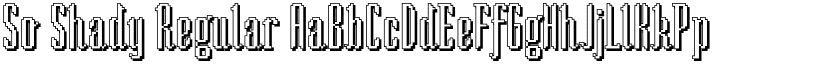 So Shady Regular font