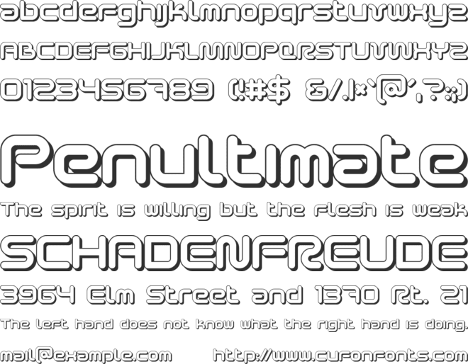Sci Fied 2002 Ultra font preview