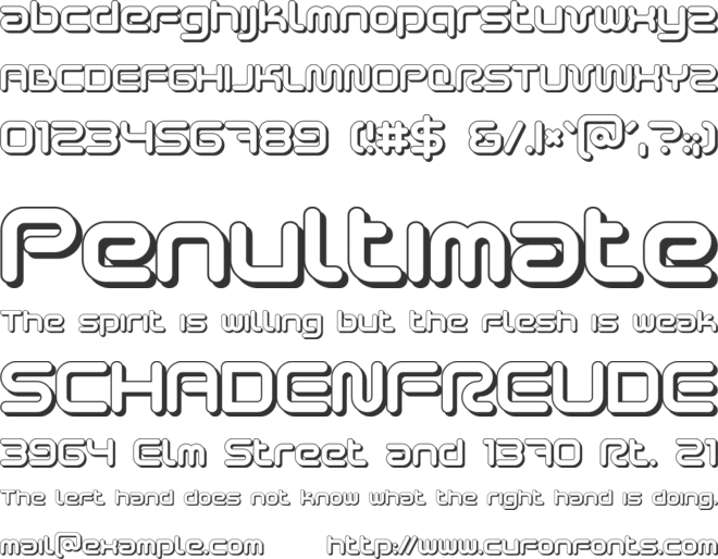 Sci Fied 2002 Ultra font preview