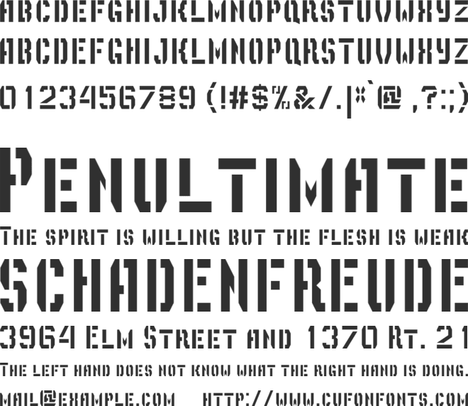 Depot Trapharet font preview