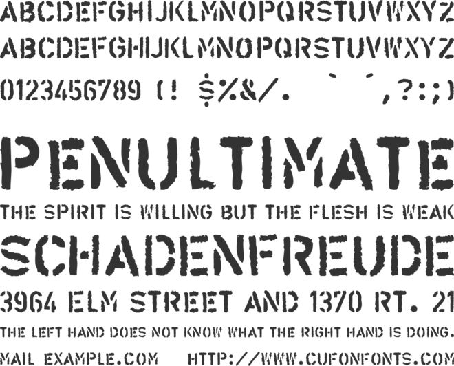 LL Alarm font preview