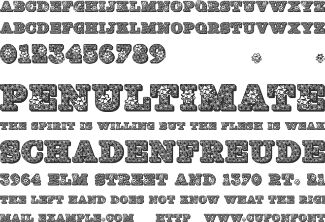 JFHollyBows font preview