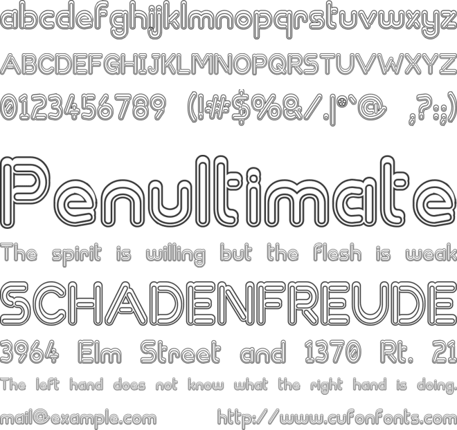 Zapped Sticks font preview