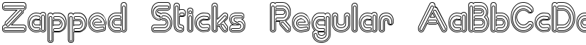 Zapped Sticks Regular font