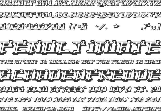 Yytrium Dioxide font preview