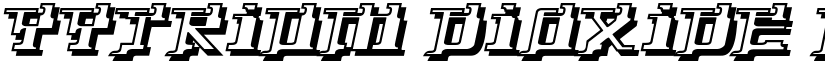 Yytrium Dioxide Regular font