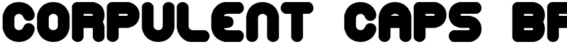 Corpulent Caps BRK Regular font