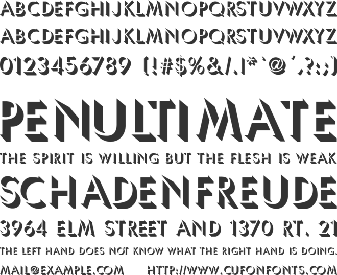 Umbles font preview