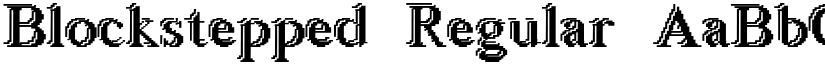 Blockstepped Regular font