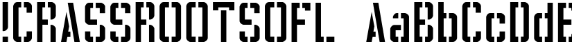 !CRASSROOTSOFL font