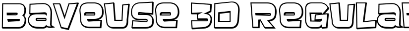 Baveuse 3D font download