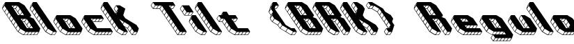 Block Tilt (BRK) Regular font