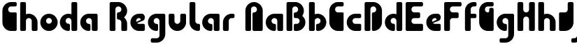 Choda Regular font