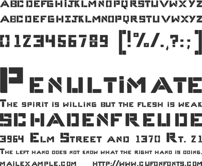 Complices 007 font preview