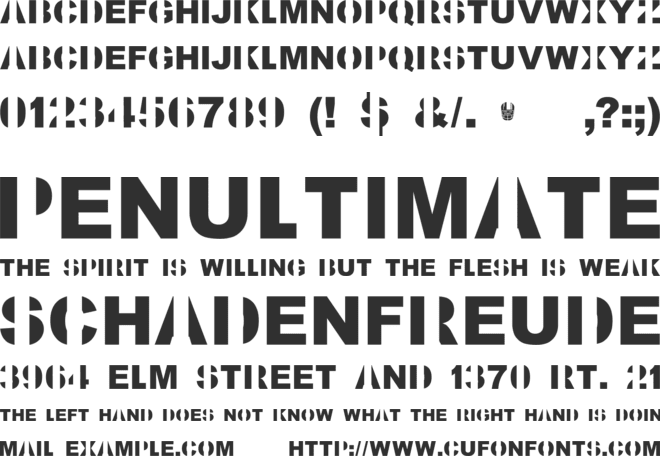 Kill All Fonts font preview