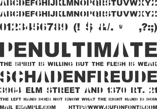 Kill All Fonts font preview