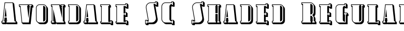 Avondale SC Shaded Regular font