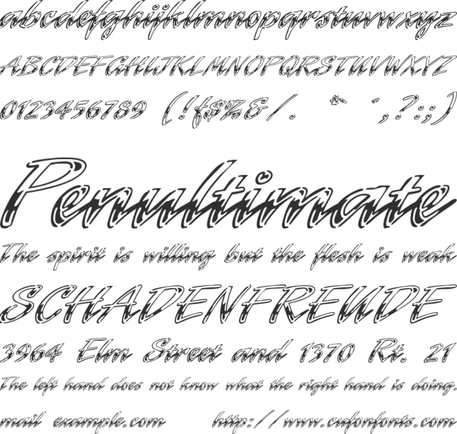 Hrom font preview