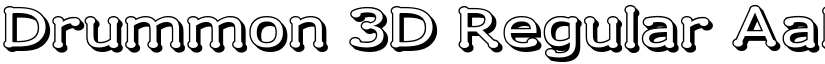 Drummon 3D Regular font