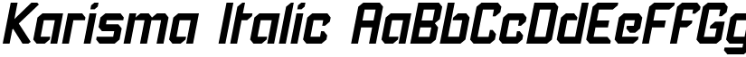 Karisma Italic font