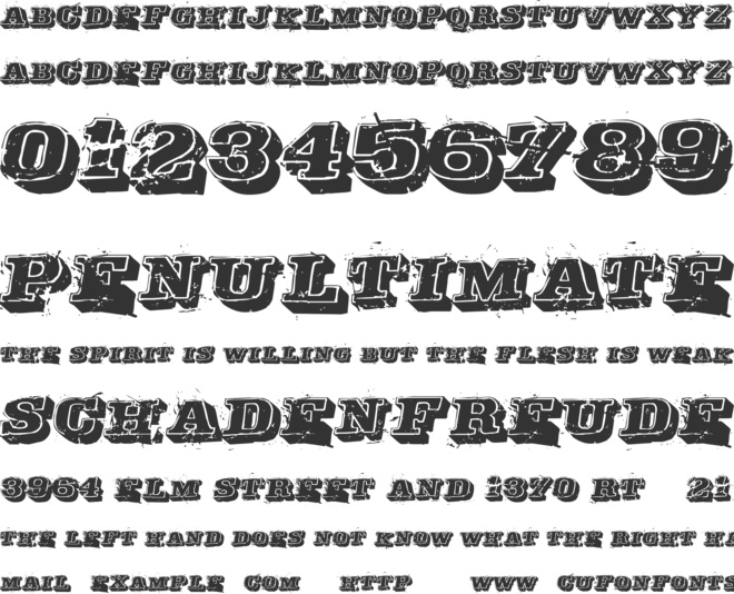 Depraved font preview