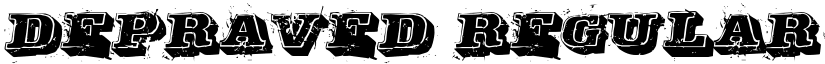 Depraved Regular font