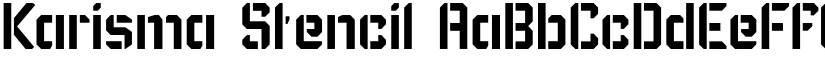 Karisma Stencil font