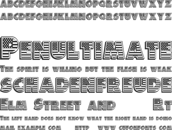 American Dream font preview