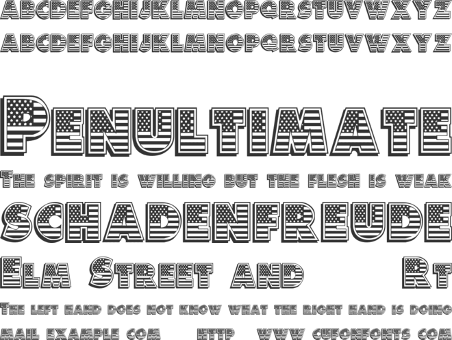 American Dream font preview
