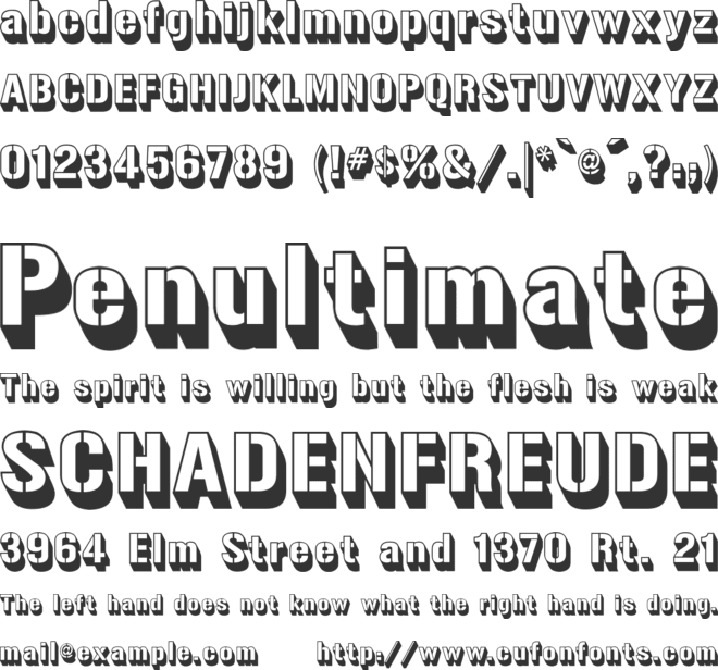 Gunplay 3D font preview