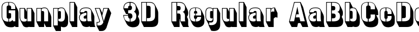 Gunplay 3D Regular font