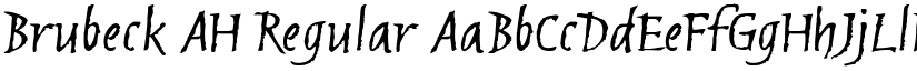 Brubeck AH Regular font