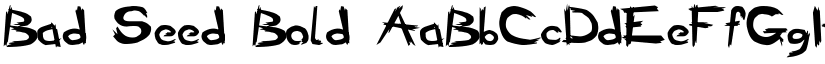 Bad Seed Bold font