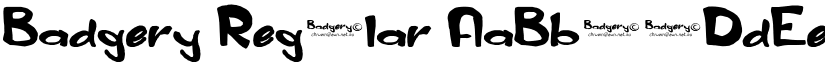 Badgery Regular font