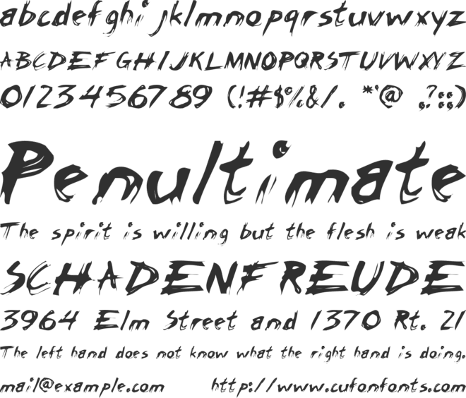 ChickenScratch font preview
