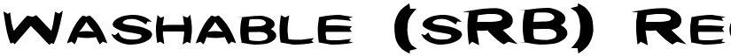 Washable (sRB) Regular font